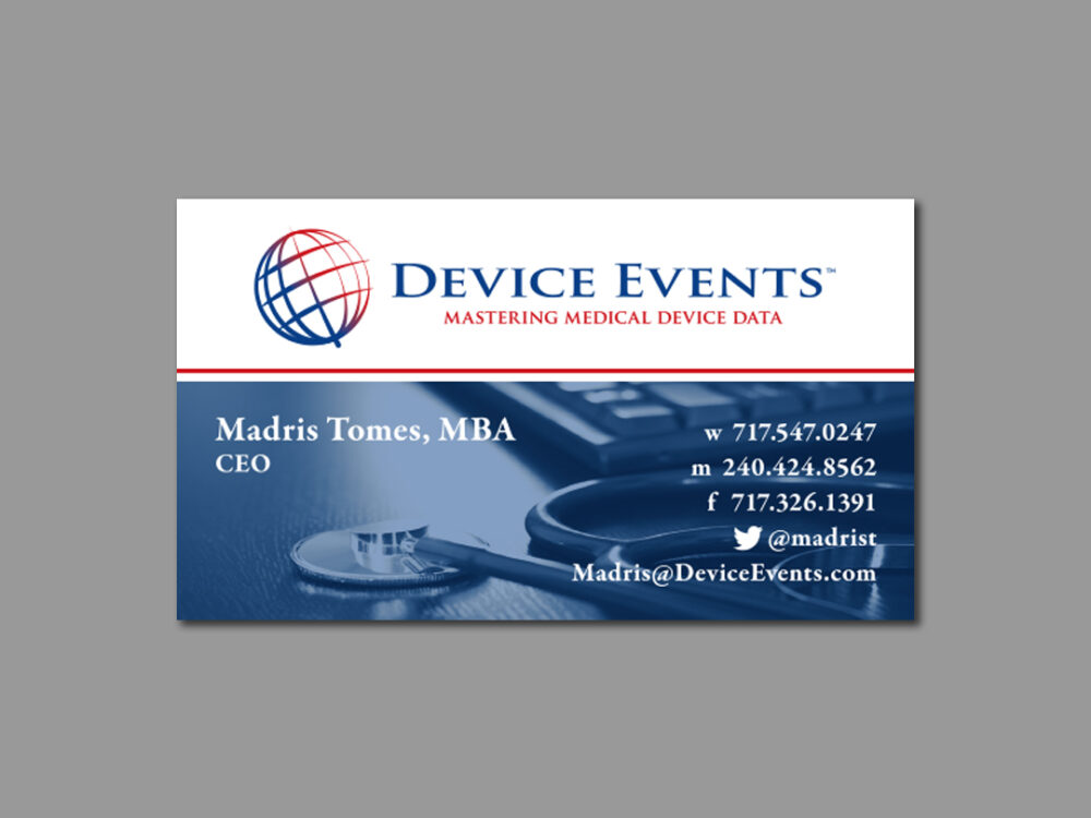 Madris Tomes - Device Events Business Card