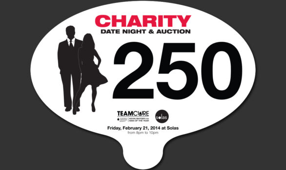 TeamCure Charity Date Night & Auction Paddle