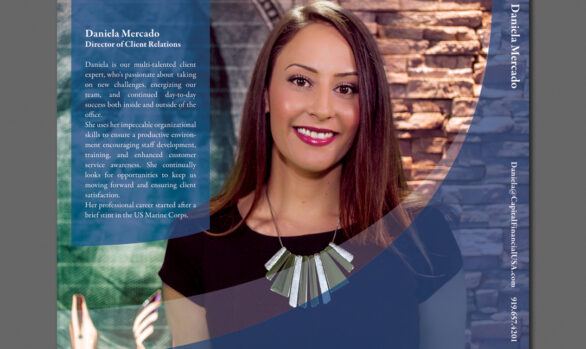 Daniela Mercado Insert for Capital Financial Marketing Kit