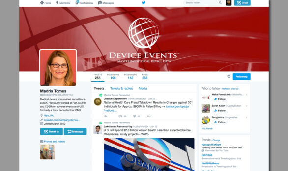 Device Events Twitter Page