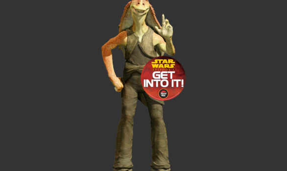 StarWars and Pizza Hut Jar Jar Binks greeter